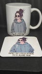 Adhd mum 11oz mug and coaster