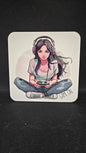 Gamer girl mug and coaster