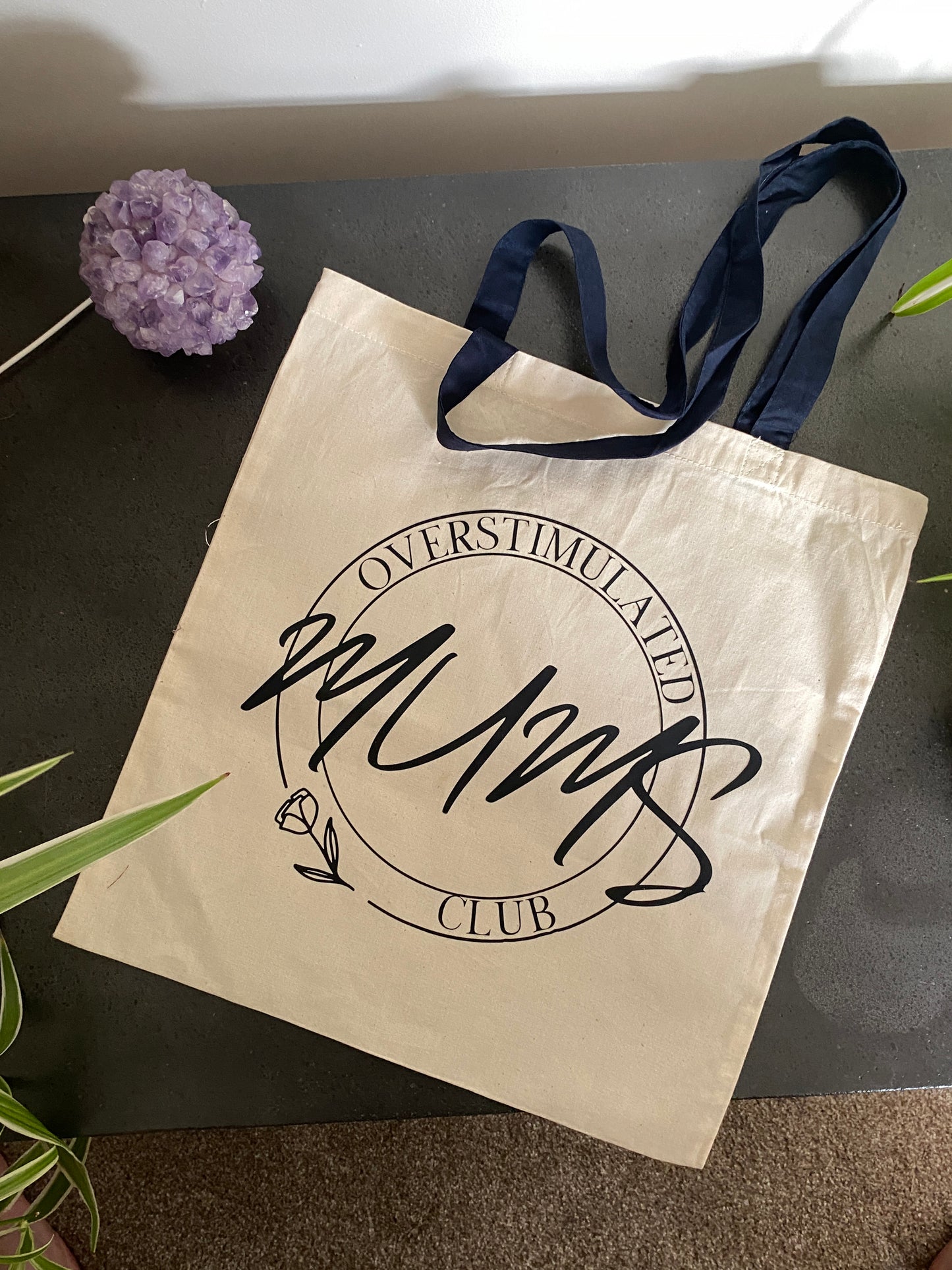 Overstimulated mums club tote bag