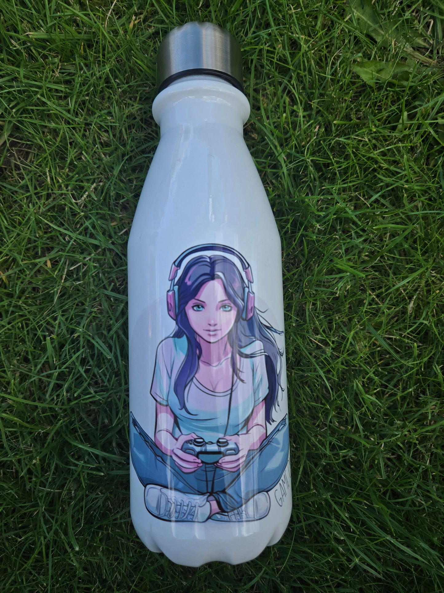 Gamer girl 650ml aluminium bowling bottle